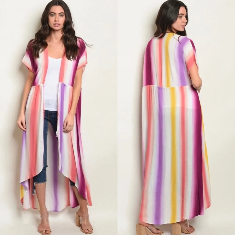 Striped maxi cardigan - Picture 4 of 4